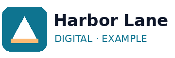 Logo of Harbor Lane Digital, the fictional example agency